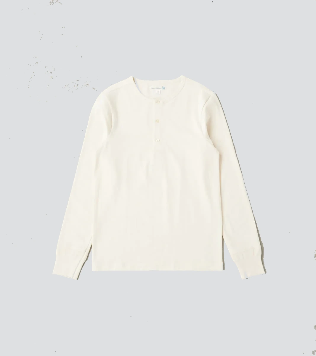 Merz b. Schwanen -7.2oz Loopwheeled Henley Nature